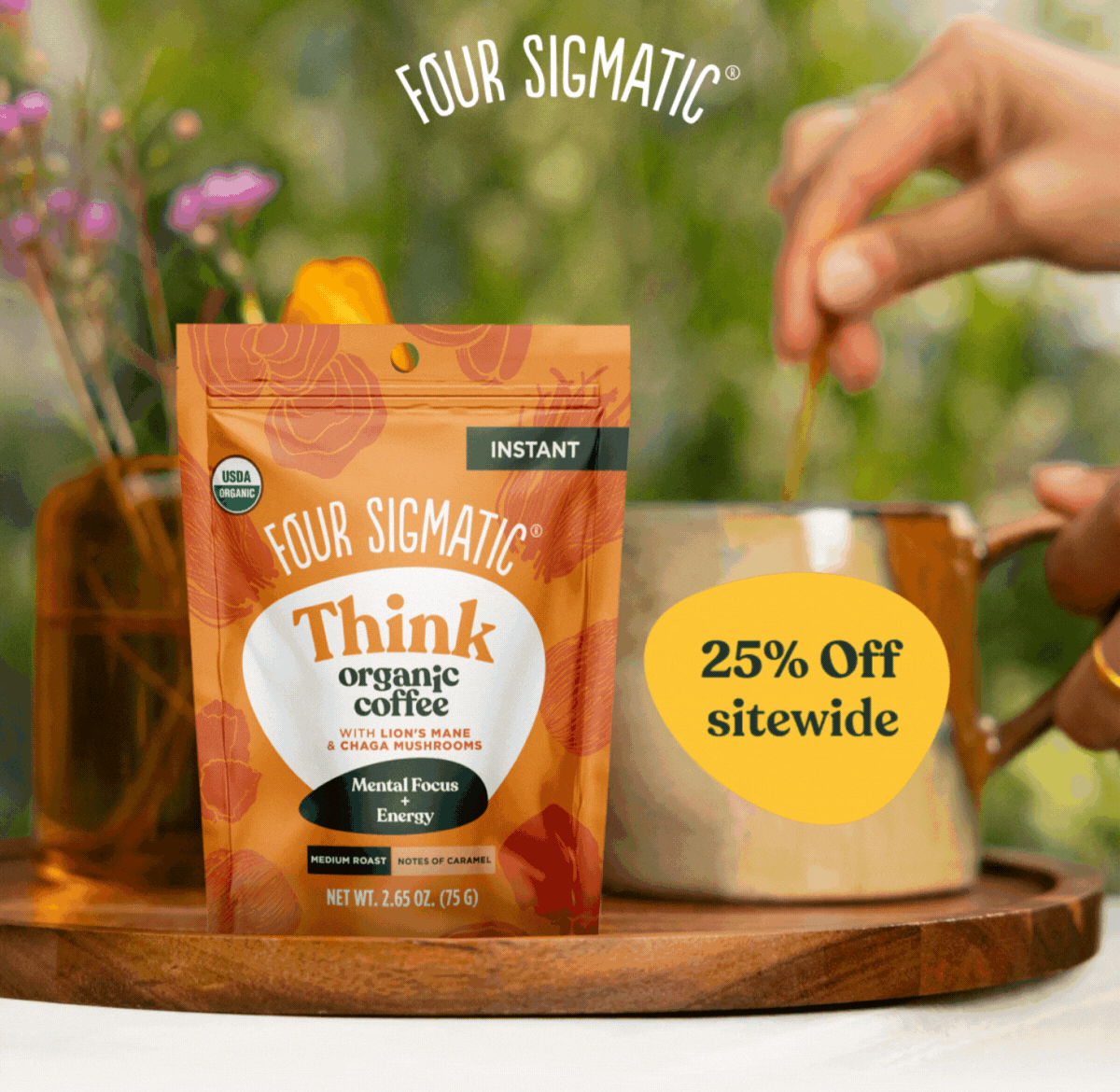 Four Sigmatic | Spring savings are in the air | 25% off sitewide