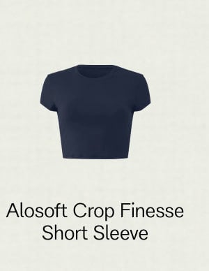 Alosoft Crop Finesse Short Sleeve