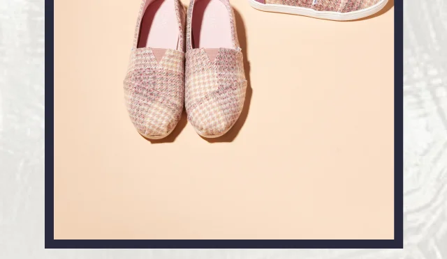 Alpargata Pink Plaid Tweed