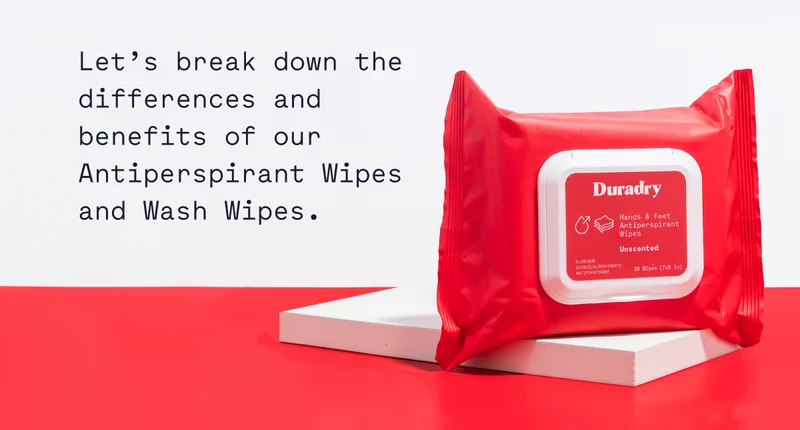 Let’s break down the differences and benefits of our Antiperspirant Wipes and Wash Wipes.