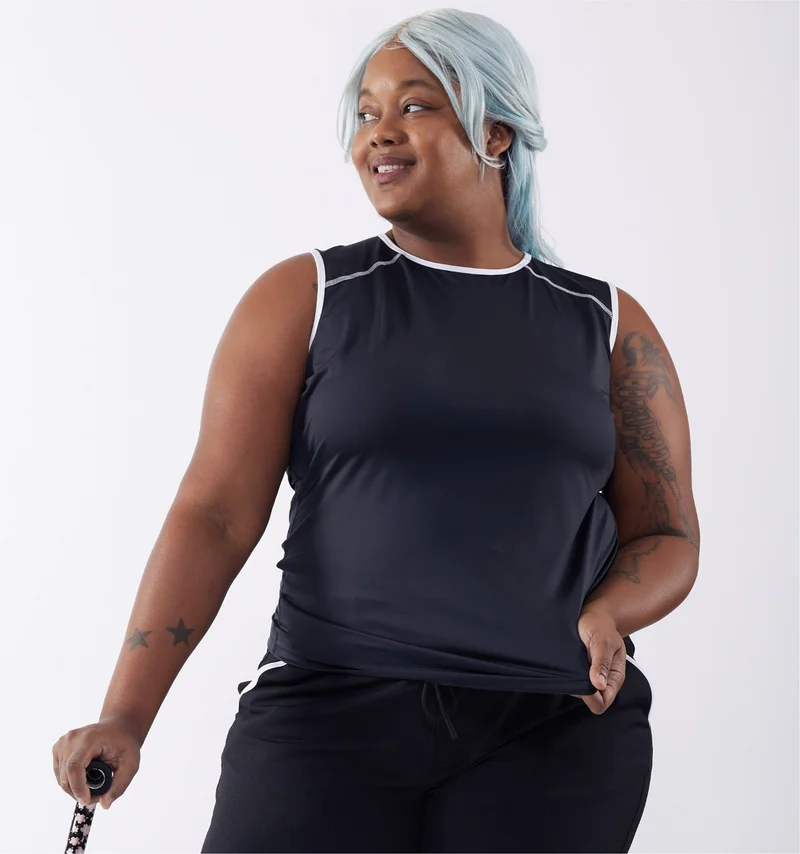 Image of Swim Tank - Black Novelty