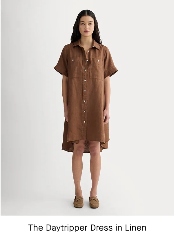 The Daytripper Dress in Linen | Cedarwood