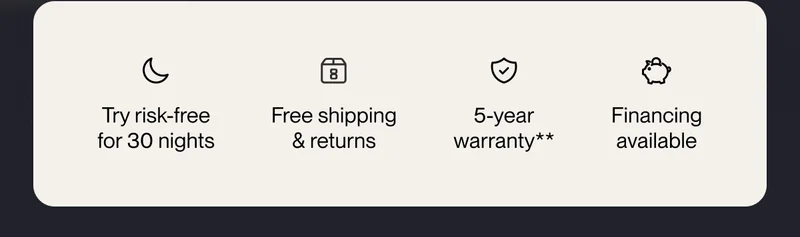 Try risk-free for 30 nights | Free shipping & returns | 5-year warranty