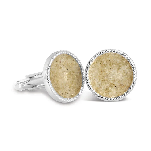 Custom Sand Nautical Cuff Links