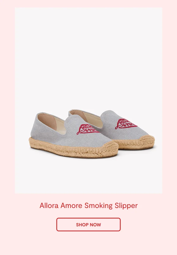 The Smoking Slipper Embroidery / Dolphin Blue
