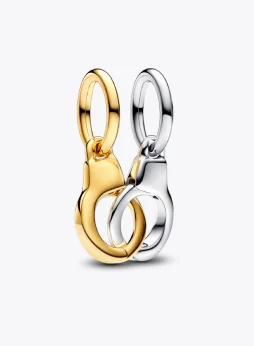 Openable & Splittable Handcuffs Dangle Charm