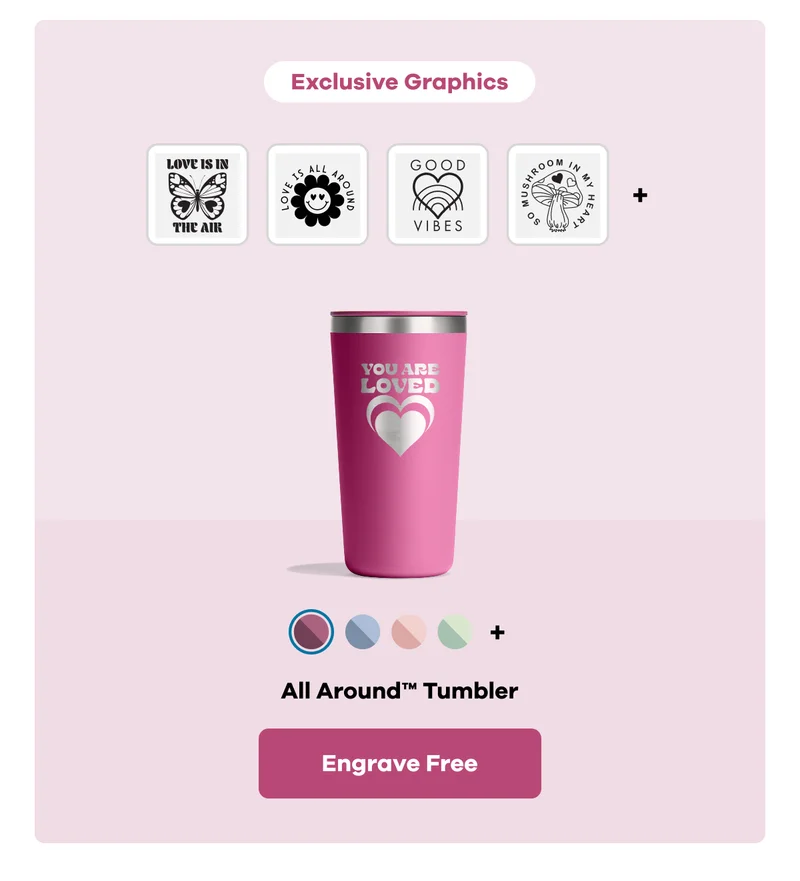 Exclusive Graphics. All Around ™ Tumbler | Engrave Free