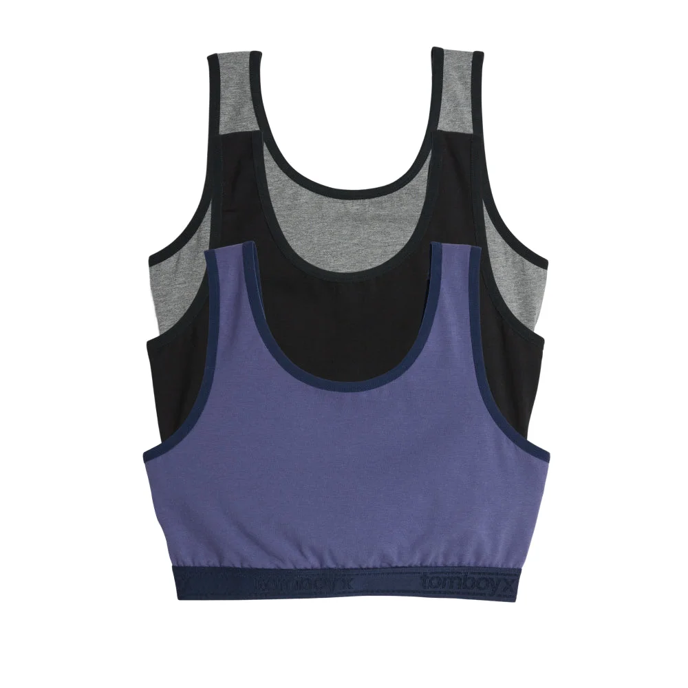 Image of Essentials Soft Bra 3-Pack - Cobalt