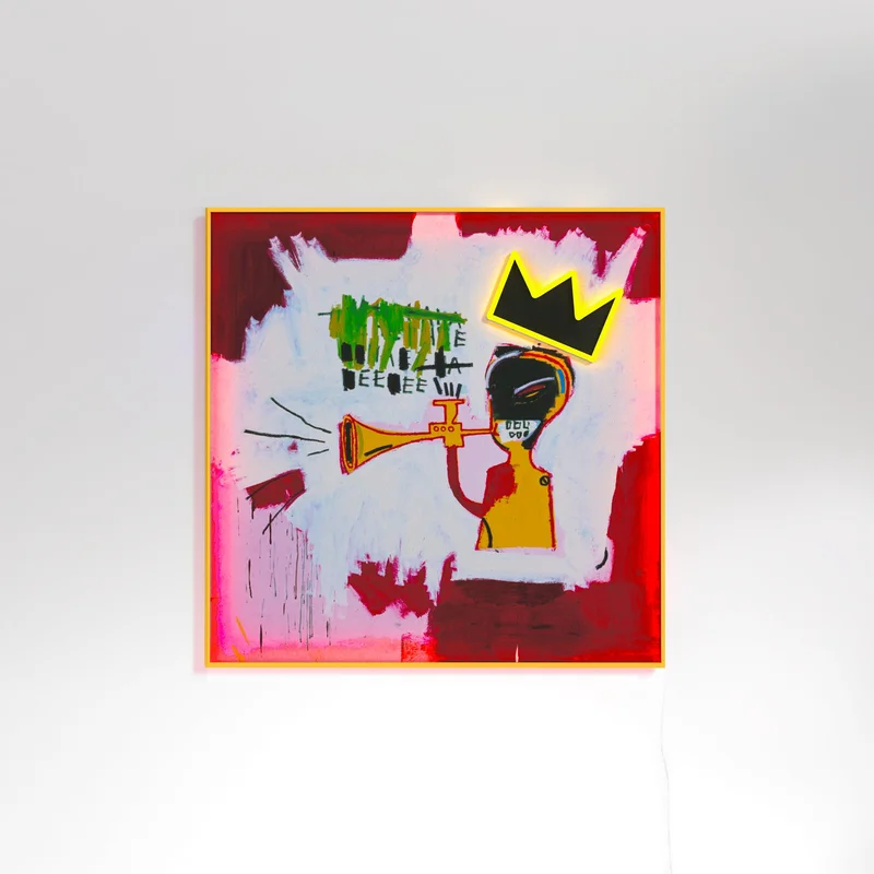 Image of Trumpet Painting YP x Jean Michel Basquiat, LED neon sign