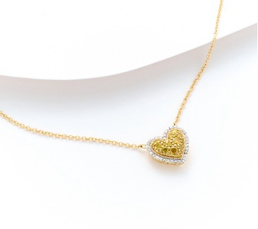 Affinity Diamonds Colored Heart 0.47cttw 18" Necklace, Sterl