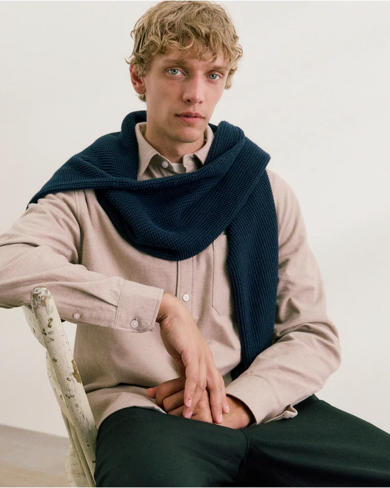 Image | Brushed Flannel Shirt | Heathered Oatmeal