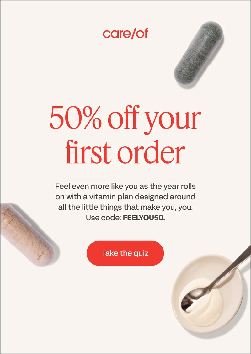 50 percent off your first order
