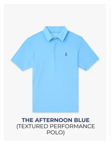 Textured Performance Polo: The Afternoon Blue
