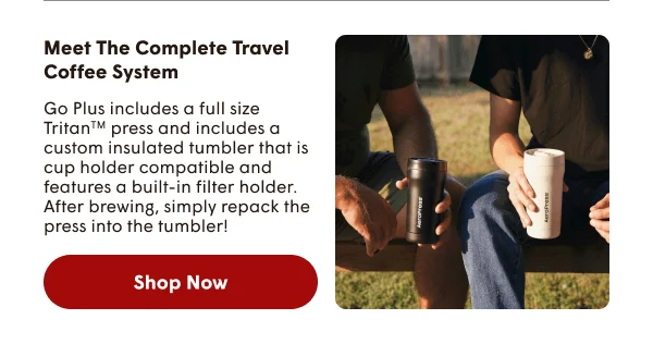 meet the complete travel coffee system