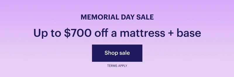 MEMORIAL DAY SALE - Up to $700 off a mattress + base