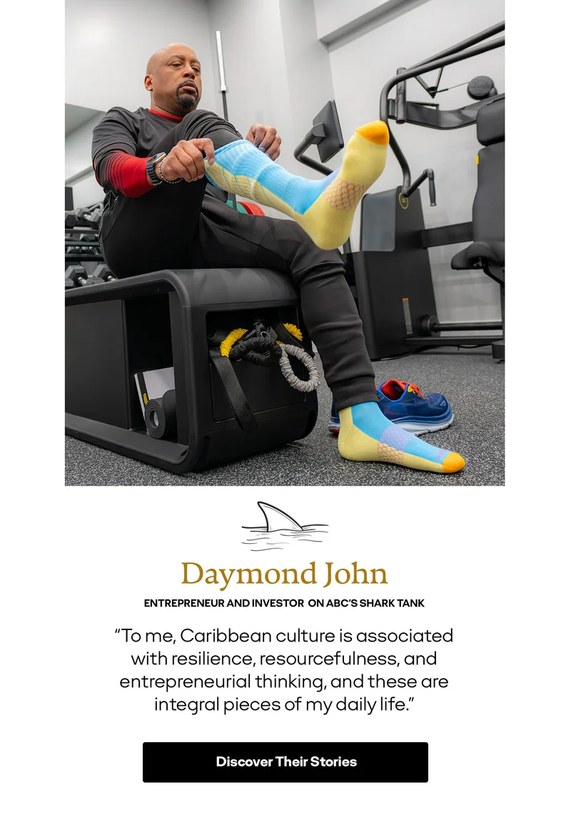 Daymond John | ENTREPRENEUR AND INVESTOR ON ABS'S SHARK TANK | To me, Caribbean culture is associated with resilience, resourcefulness, and entrepreneurial thinking, and these are integral pieces of my daily life. | Discover Their Stories