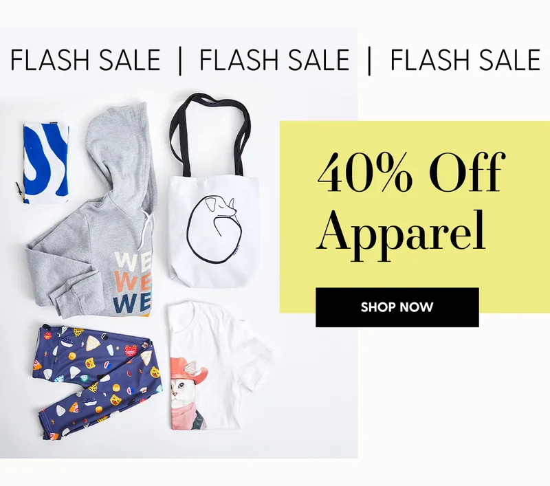 Flash Sale | 40% Off Apparel | Shop Now