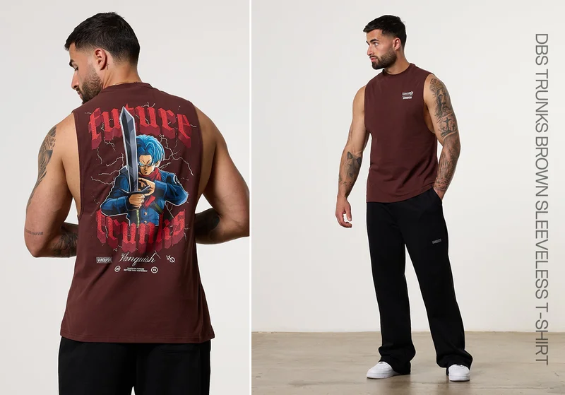 Vanquish DBS Trunks Brown Sleeveless T-Shirt