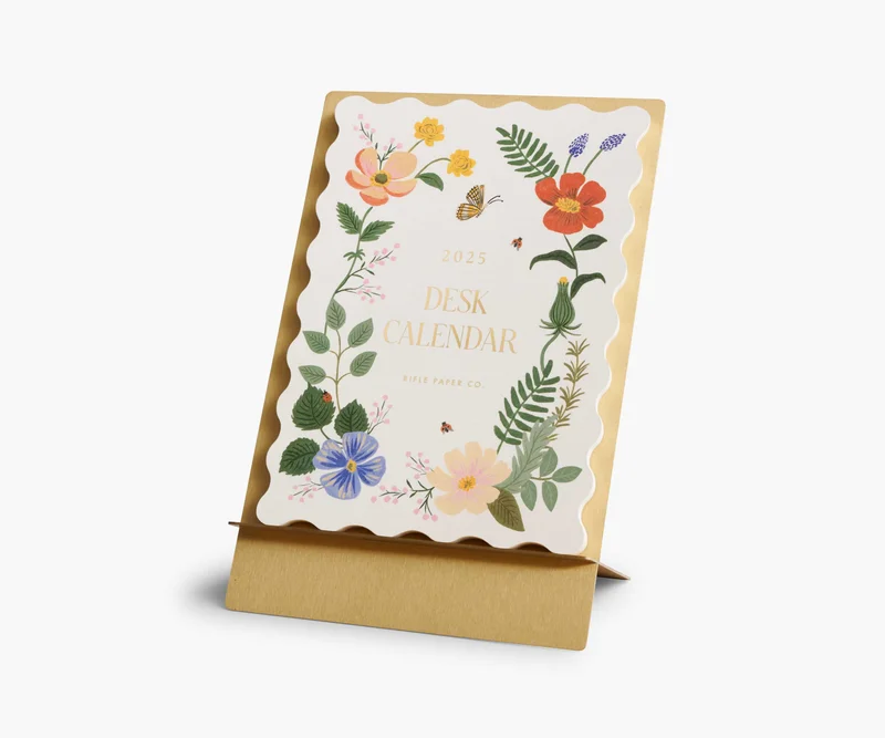 Image of 2025 Brass Easel Calendar - Strawberry Fields