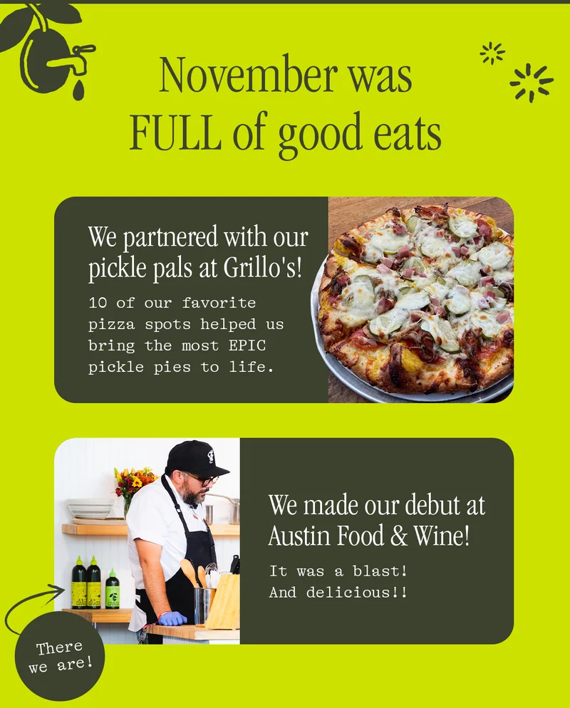 NOVEMBER WAS FULL OF GOOD EATS