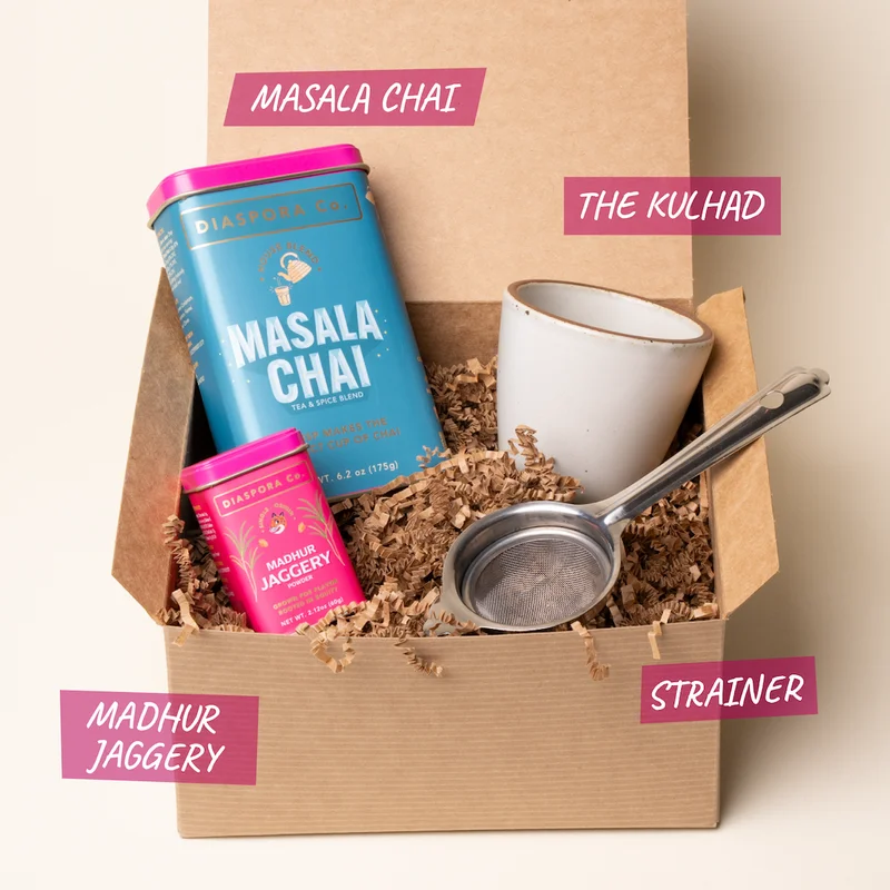 Masala Chai, The Kulhad, Strainer, Madhur Jaggery