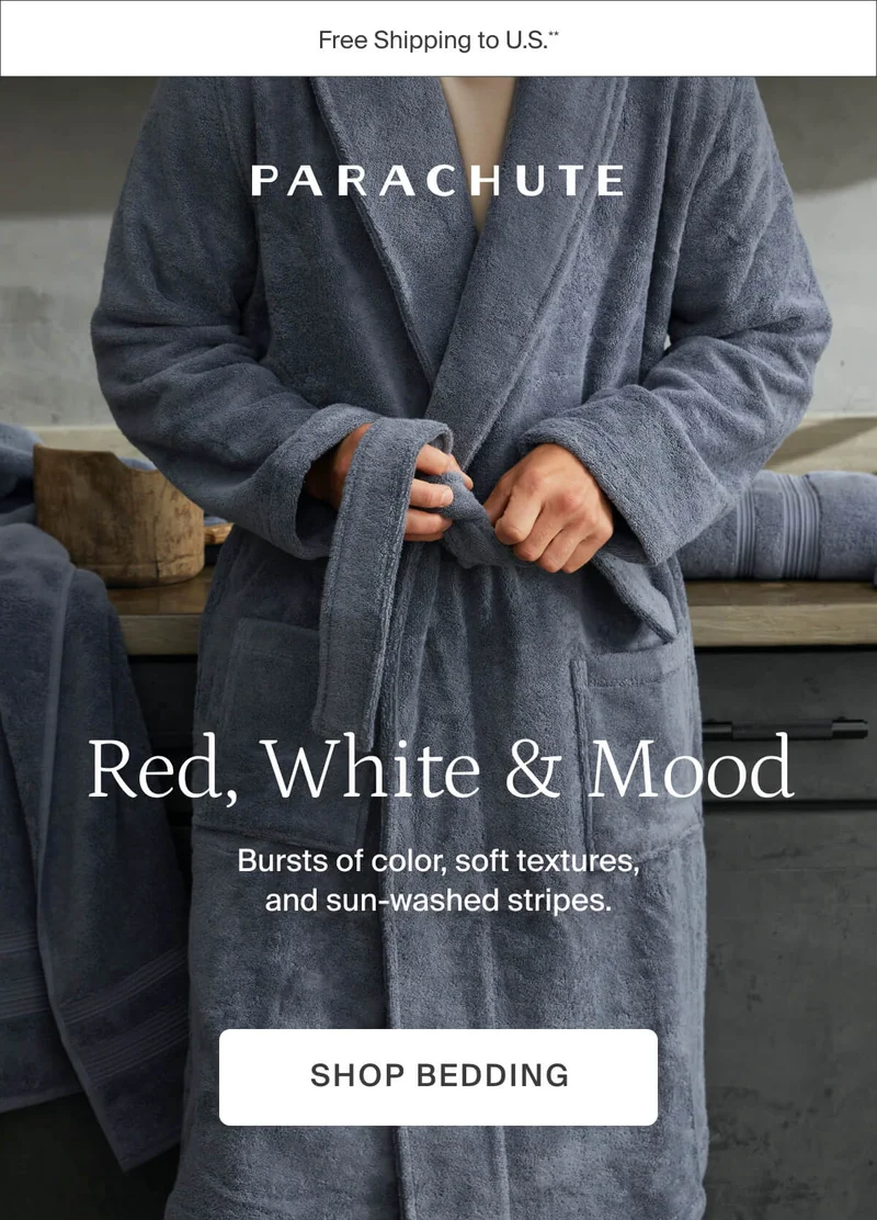 Red, White and Mood. Shop bedding