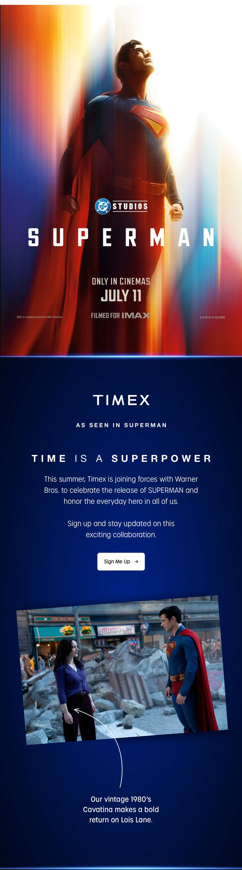 Timex As Seen In SUPERMAN. Time is a superpower.
