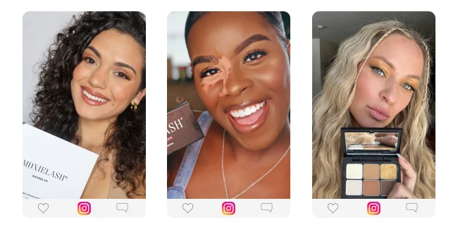 Instagram Images of customers sharing Moxie products