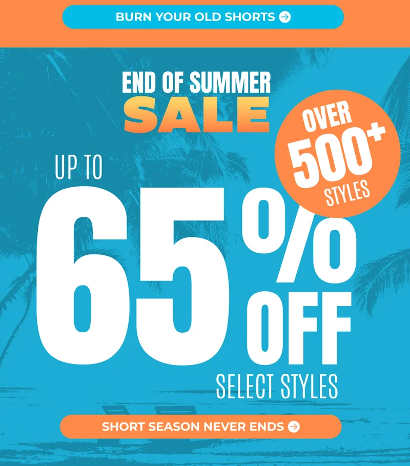 THE END OF SUMMER SALE: Up To 65% Off Over 500+ Styles