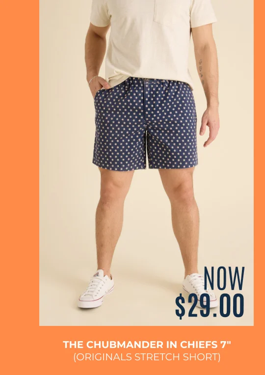 Originals Stretch Short: The Chubmander In Chiefs 7" - NOW $29.00