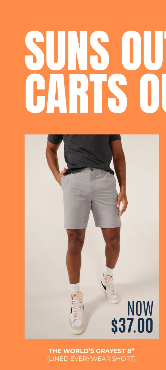 Lined Everywear Short: The World's Grayest 8" - NOW $37.00