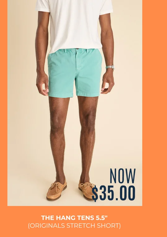 Originals Stretch Short: The Hang Tens 5.5" - NOW $35.00