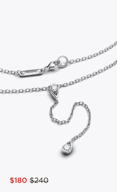 Pandora Infinite Sterling Silver Lab-grown Diamond Drop Necklace
