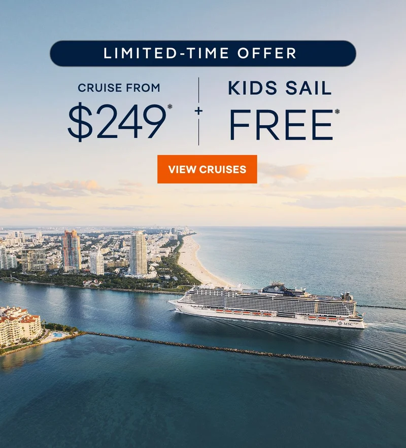 Limited Time Offer – Cruise From $249* + Kids Sail Free* – Click to View Cruises & Book Now