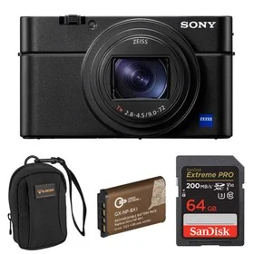 Sony Cyber-shot DSC-RX100 VII Digital Camera, w/64GB Memory Card, Battery, Bag