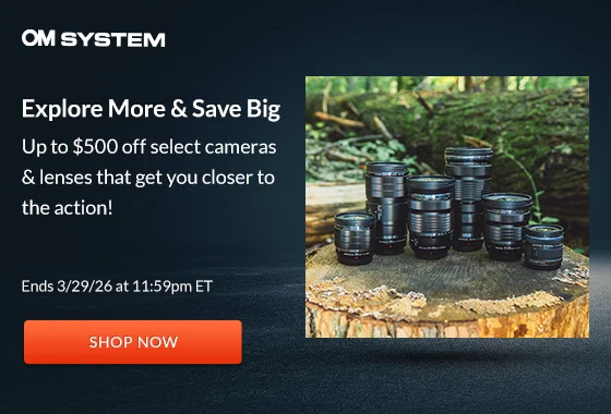 OM System | Up to $500 off select cameras $ lenses that get you closer to the actions! | Shop Now
