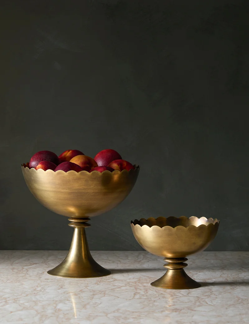 Image of Villers Compote Bowls (Set of 2), Brass