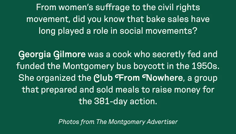 Did you know bake sales have long played a role in social movements?