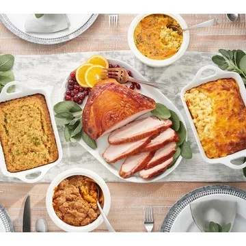 Ships 11/13 Corky's BBQ 5 lb. Ham or Turkey w/ 8 lbs of Side Dishes