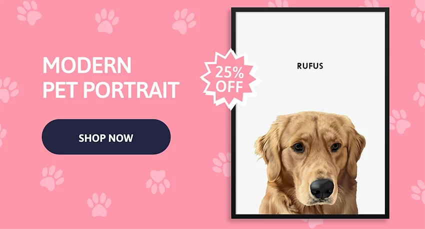 Modern Pet Portrait - One Pet