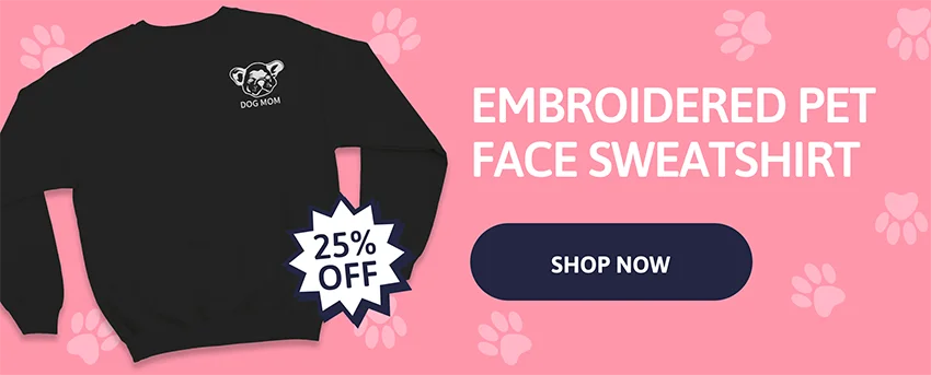 Embroidered Pet Face Sweatshirt