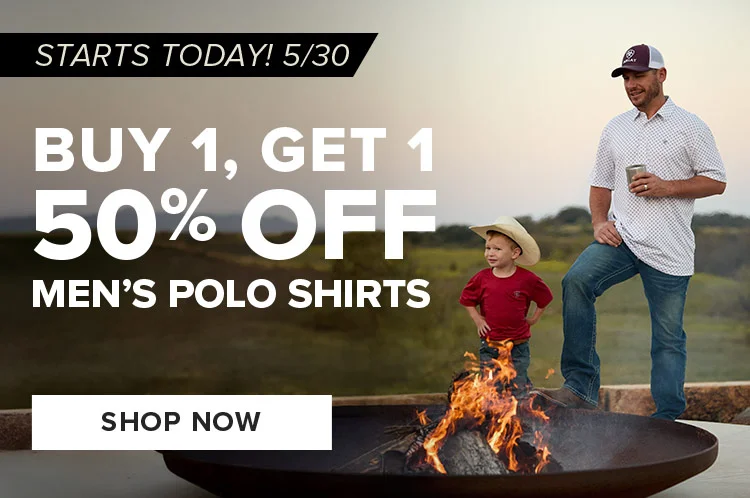 BUY 1, GET 1 50% OFF MEN'S POLO SHIRTS | SHOP NOW