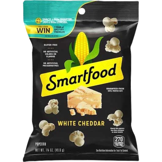 Image of Smartfood Popcorn - White Cheddar Snack Bag