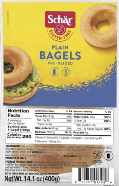 Image of Schar Gluten Free Plain Bagels