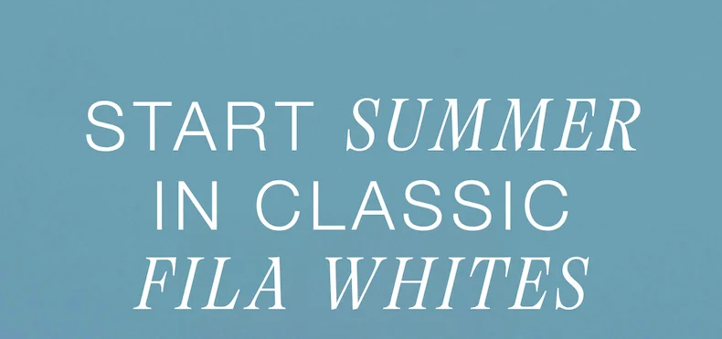 Start Summer In Classic Fila Whites