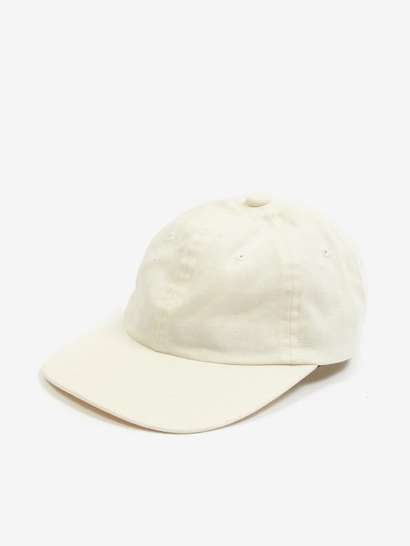 Image of Beams Plus 6Panel Herringbone Cap - Ivory