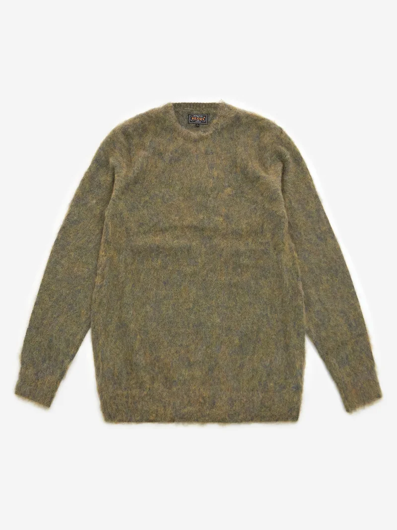 Image of Beams Plus Crew Stretch Mohair - Green