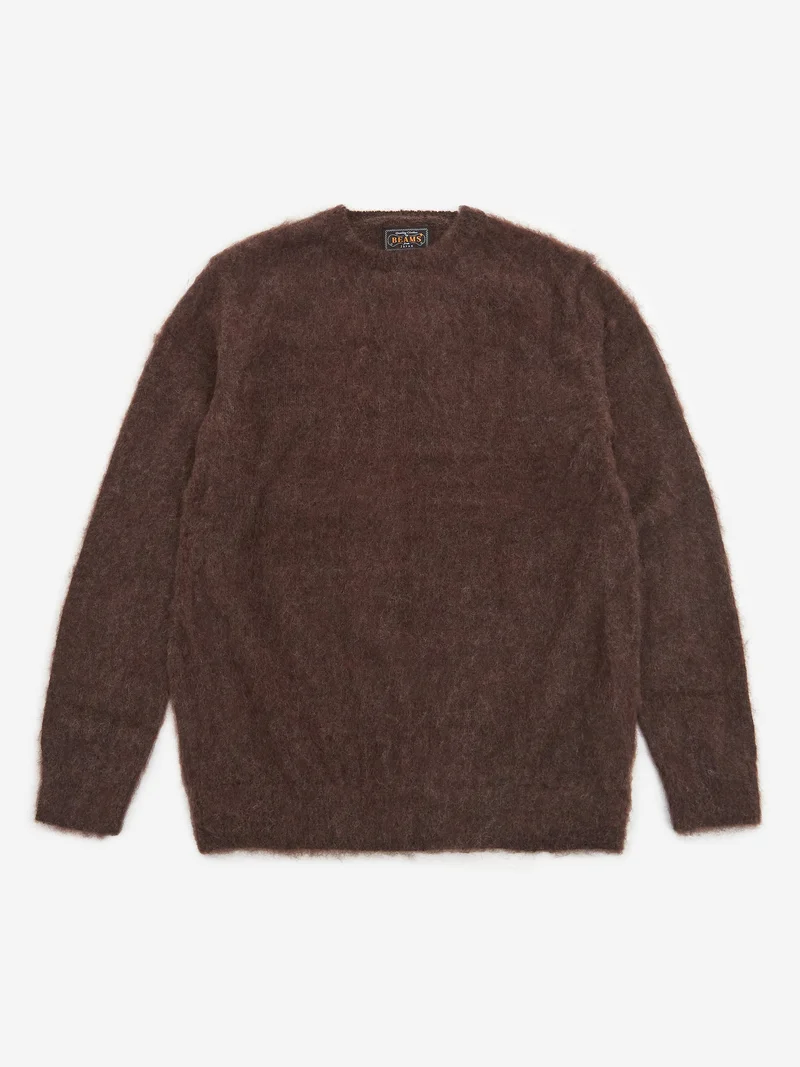 Image of Beams Plus Crew Stretch Mohair - Dark Brown