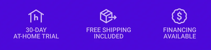 30-day at-home trial. Free shipping included. Financing available.