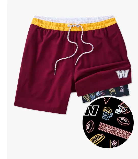 NFL Lined Classic Swim Trunk: The Commanders
